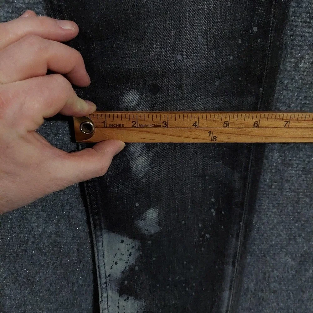 Hudson Zack Skinny Jeans Mens 29x36 Black Painter Dark Wash Stretch‎ Denim